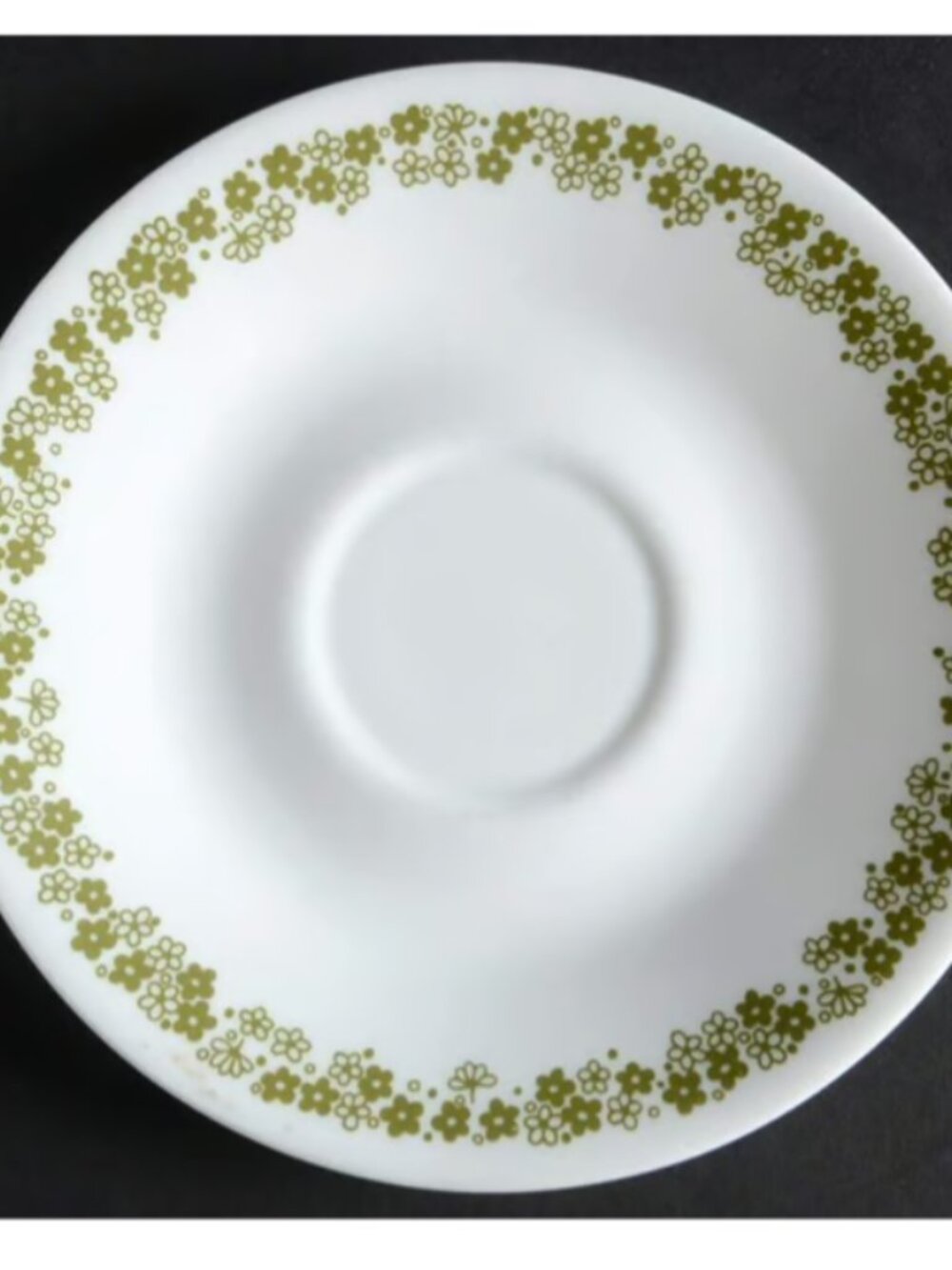 Corelle by Corning Spring Blossom Green Crazy Daisy Saucer